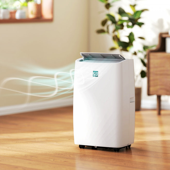 HOMCOM 14000 BTU Portable Air Conditioner with Dehumidifier & Fan, AC Unit
