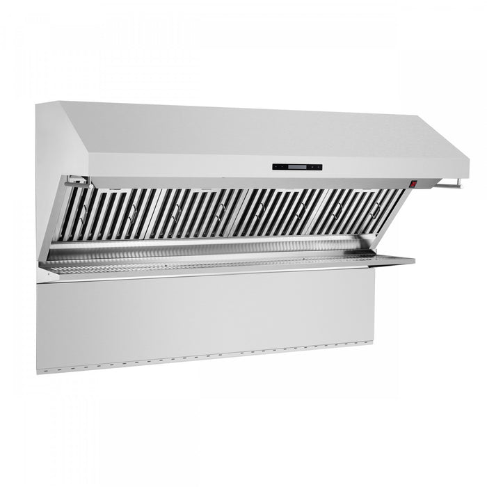 Forno Savona 60-Inch Wall Mount Range Hood, Baffle Filters & Backsplash Stainless steel-FRHWM5029-60