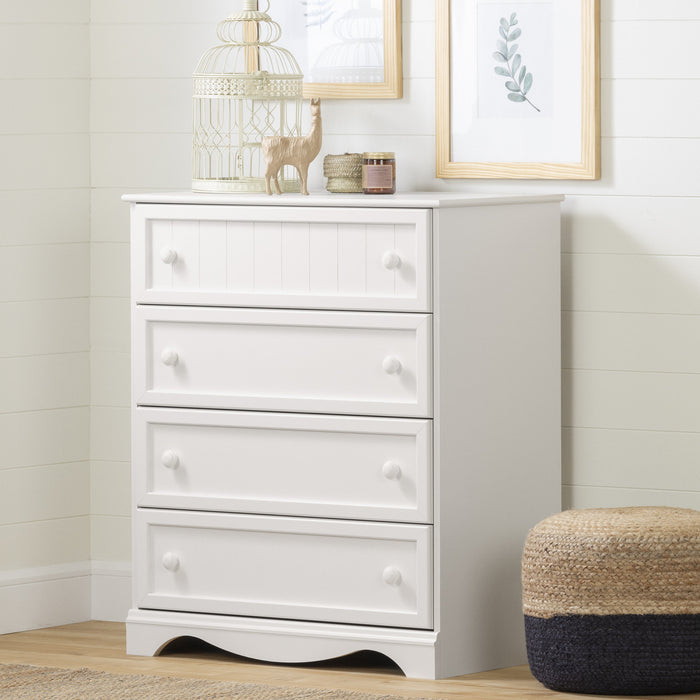 Savannah 4-drawer Chest - Pure White 