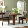 HOMCOM Farmhouse Dining Chairs Set of 2 with PU Leather Seat, Wood Frame