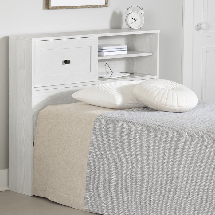 Hazen Bookcase Headboard - White Pine