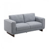 Caden 67 in. Textured Weave Fabric Loveseat with Block Arms and Wood Legs - Grey | Caden 67 po. Causeuse en tissu tisse texture avec accoudoirs blocs et pieds en bois - Gris