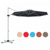Costway 11' Patio Cantilever Offset Umbrella 360° Rotation Aluminum Tilt Grey