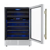 Forno Bacchino 24" Wine Cooler, White,51 Bottle Capacity, Built-In or Freestanding-FWCDR6634-24WHT | Refroidisseur a vin Bacchino de 24",Blanc, capacite de 51 bouteilles,encastrable ou autonome-FWCDR6634-24WHT