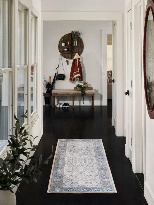 Monet Traditional 2'6\" x 8'0\" Runner Rug in Blue Indoor Area Rug