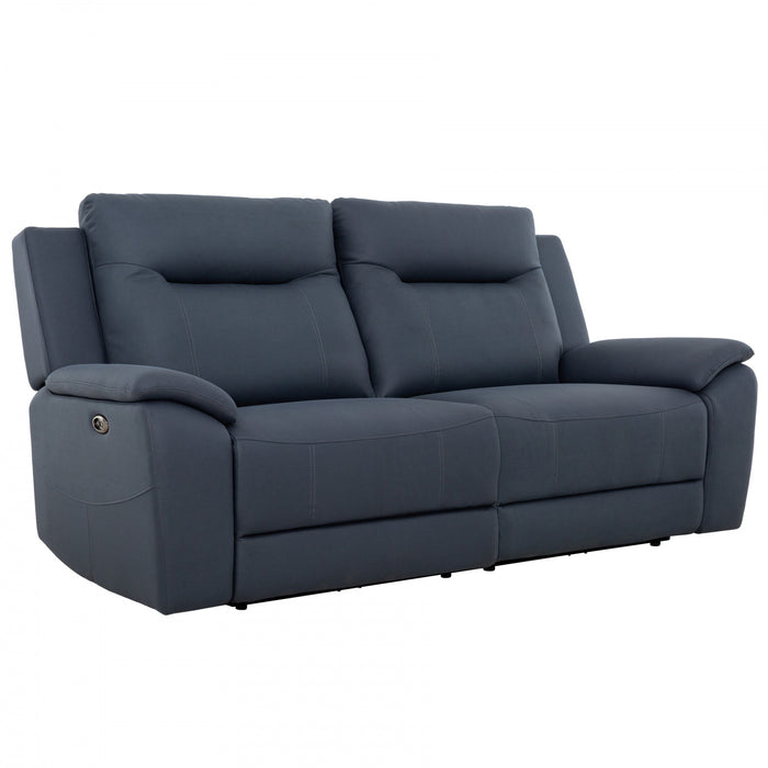 Sutton 81 in. Upholstered Power Recliner Sofa - Blue