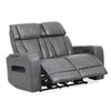 Kingsley 58 in. Leather Match Power Reclining Loveseat with Armrest Storage and USB - Charcoal | Causeuse inclinable electrique Kingsley de 58 po en cuir assorti avec rangement dans les accoudoirs et USB - Charbon