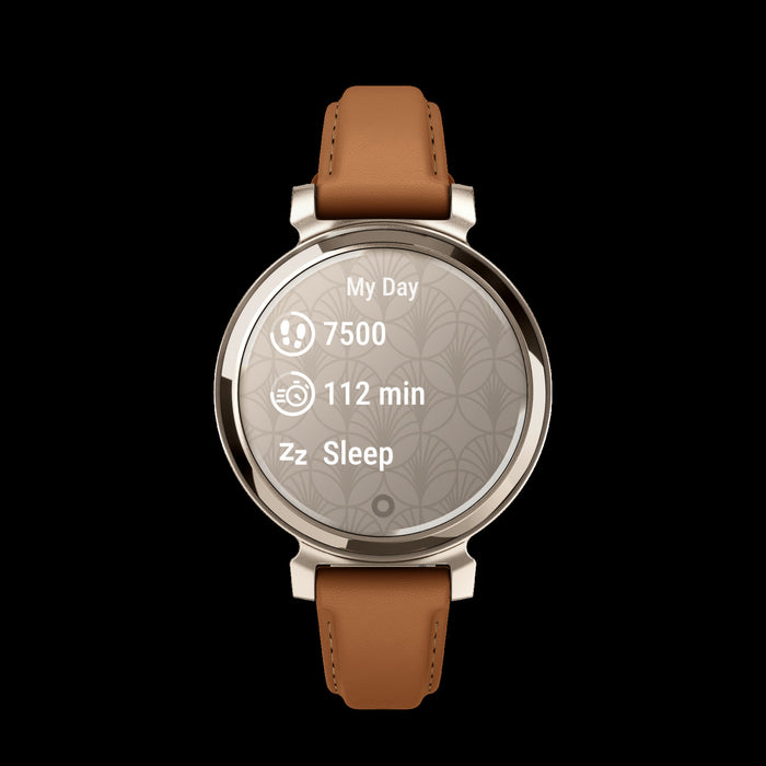 Garmin Lily™ 2 Smartwatch - Health Tracking With Stylish Patterned Lens, Touchscreen - Cream Gold