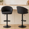 HOMCOM Adjustable Bar Stools Set of 2 with Swivel Seat, ‎Black