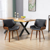 HOMCOM Dining Chairs Set of 2, PU Leather Kitchen Chairs, Black