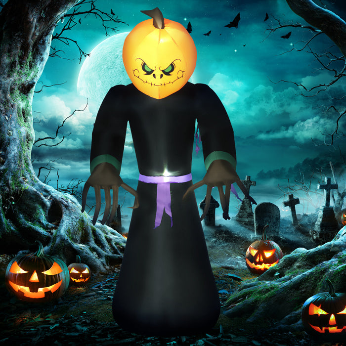 Homcom 7ft Pumpkin Reaper Inflatable Halloween Decoration
