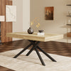 FlexDine 55-71 Inch Rectangular Extendable Dining Table with Cross Legs and Oak Finish, Oak | FlexDine Table a Manger Rectangulaire Extensible 55-71 po avec Pieds Croises et Finition Chene, Chene