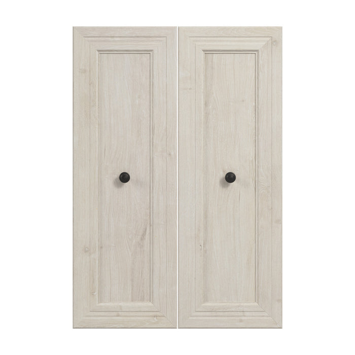 Bestar Versatile 2-Door Set for 25 W Closet Organizer - Linen White Oak