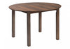 Dining Table Round Small Kitchen Dining Room Brown Veneer Wood Legs Transitional