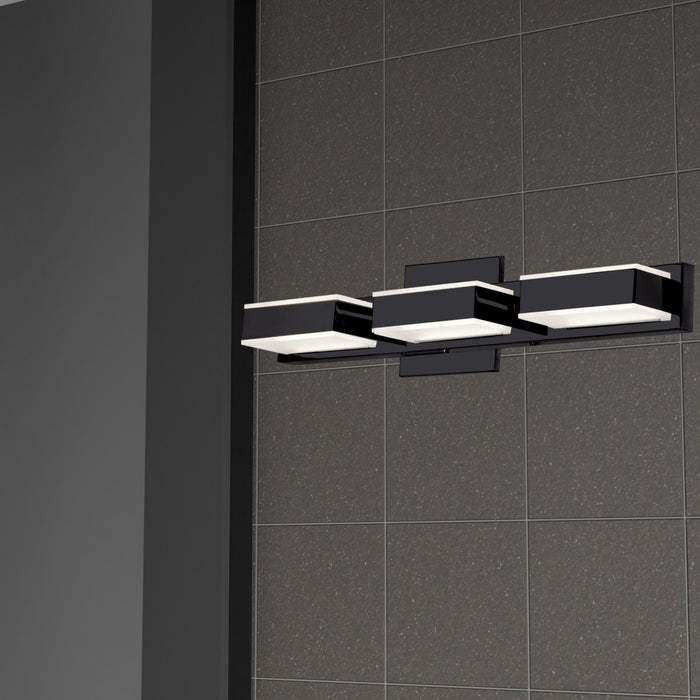 Dainolite Viola 3 Light LED Wall Vanity Light Matte Black Finish Lamp