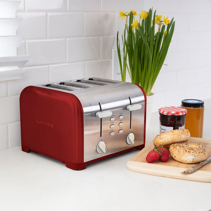 Kenmore 4-Slice Toaster with Dual Controls Red - KKTSDC4SR