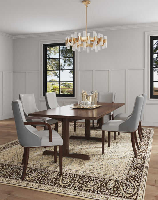 Shubert Modern 6-Piece Dining Chair Set in Light Gray