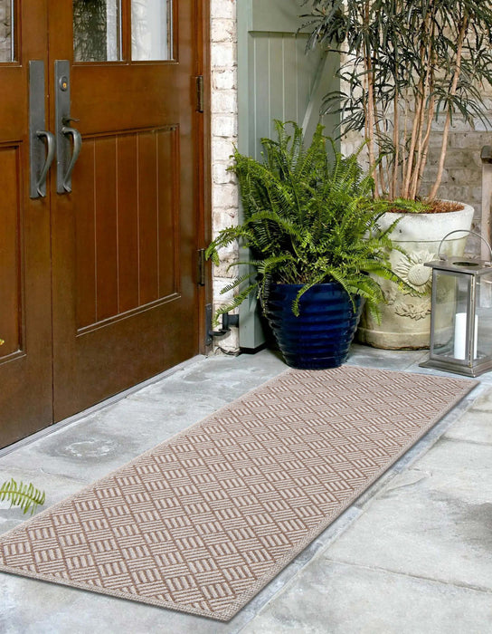 Eve Contemporary 2'0\" x 6'0\" Runner Rug in Brown Indoor Area Rug