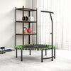 Soozier 45" Mini Trampoline for Adults, Foldable Fitness Exercise Rebounder with Adjustable Handle, Exercise Trampoline for Indoor Exercise Workout, Max Load 330 lbs, Green