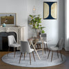 HOMCOM Dining Chairs Set of 4, Velvet Accent Chair, Grey
