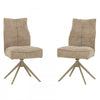Elowen Taupe Upholstered Swivel Dining Chair (Set of 2) | Chaise de salle a manger pivotante Elowen rembourree taupe (ens. de 2)