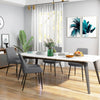 HOMCOM Dining Chairs Set of 4, PU Leather Kitchen Chairs with Steel Legs