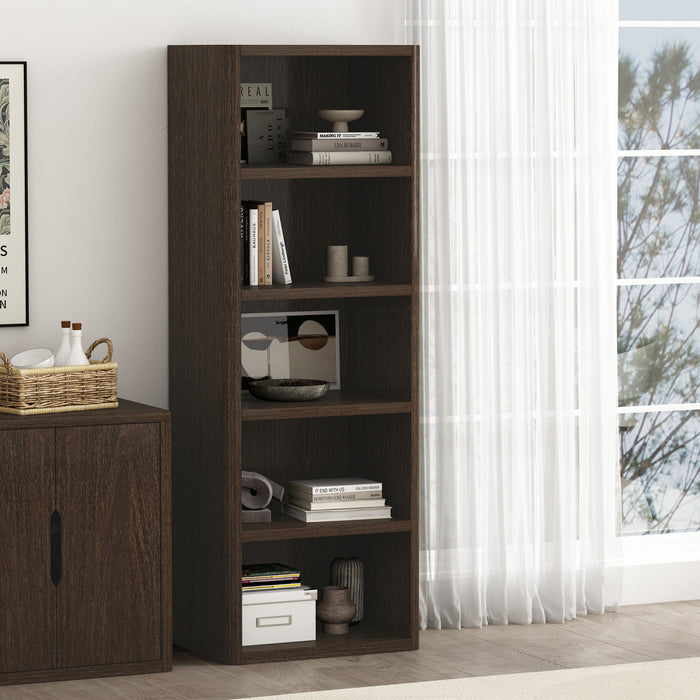 Rivington Modern 28\" Open Bookcase in Dark Walnut