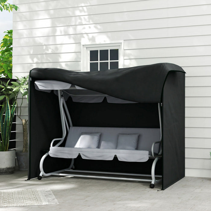 Outsunny 3 Seater Garden Swing Cover, Waterproof 420D Swing Bench Cover