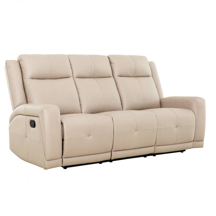 Hollis 78 in. Upholstered Reclining Condo Sofa - Taupe