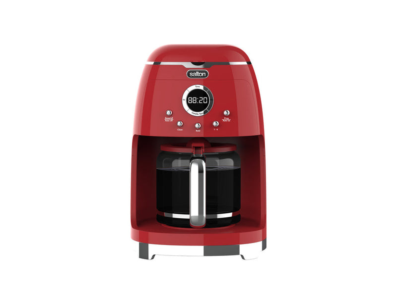 Salton NuRetro Digital 12 Cup Coffee Maker - Space Cherry