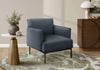 Monarch Specialties - Accent Chair, 33" H, Upholstered, Living Room, Bedroom, Blue Fabric, Black Metal Legs | Monarch Specialties - Chaise D'Appoint, 33"H, Rembourre, Salon, Chambre A Coucher, Bleu, Pieds En Metal Noir