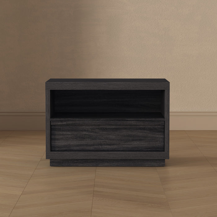 Navis Contemporary 32\" Nightstand in Charcoal Gray (1-Drawer)