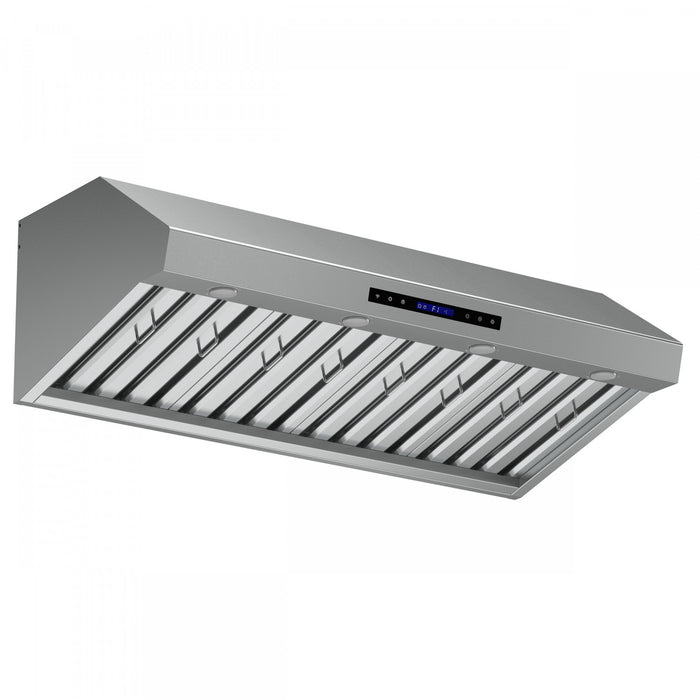 Forno Palazzo 48-Inch Wall Mounted Range Hood, Stainless Steel, Heavy Duty Baffle Filters-FRHWM5030-36