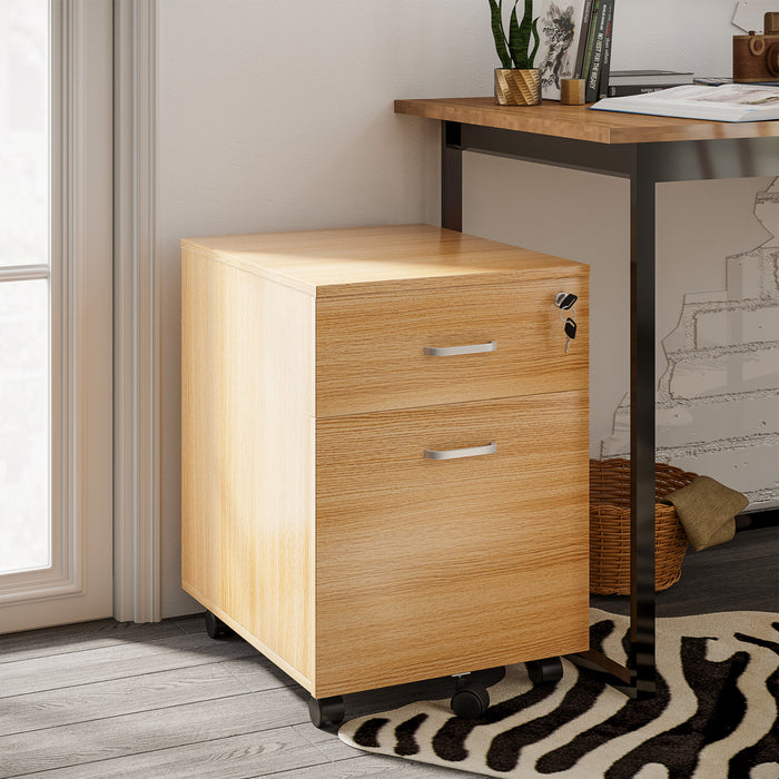 Vinsetto 2 Drawer Filing Cabinet With Lock