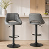 HOMCOM Bar Stools Set of 2 Swivel Adjustable Counter Height Barstools