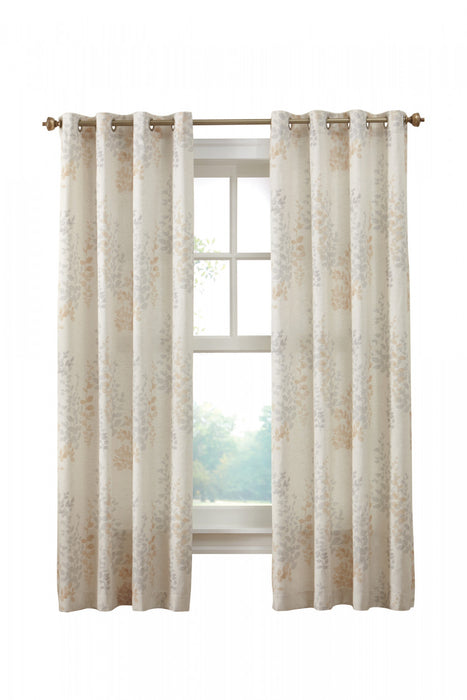 Habitat Lana Ivory Light Filtering Grommet Curtain Panel - 50 x 108
