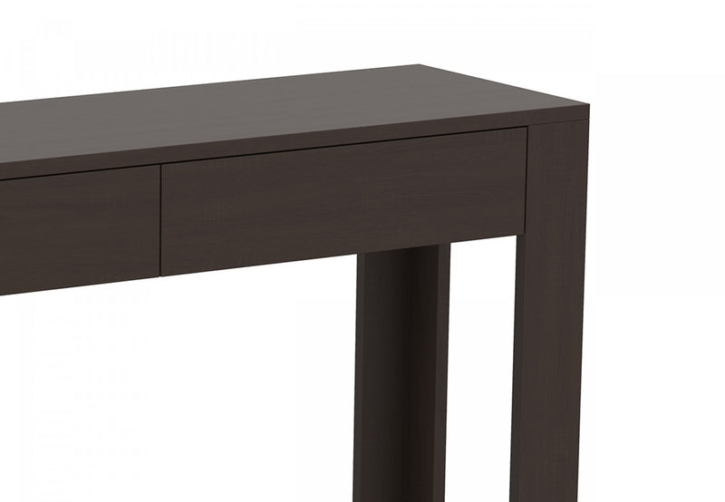 40” Console Table With 2 Drawers And Shelf - Cappuccino 