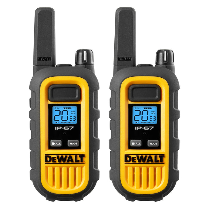 6 Dewalt Dxfrs300 Walkie Talkies - 1 Watt, Heavy Duty, 22 Channel Long Range Two Way Radios