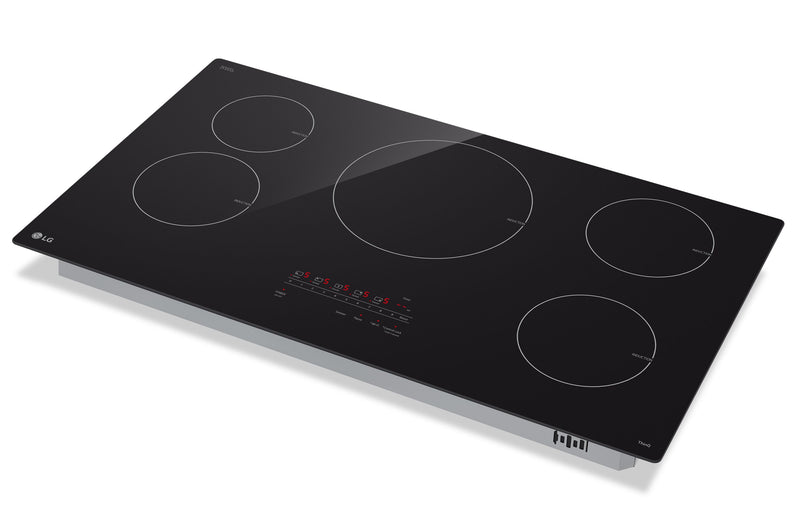 LG 36” Smart Induction Cooktop with UltraHeat™ 4.3kW Element – Black - CBIH3613BE