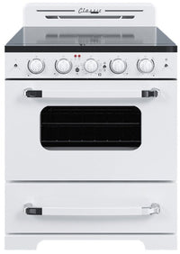 Classic Retro By Unique 30-Inch Convection Electric Range - UGP-30CR EC W 