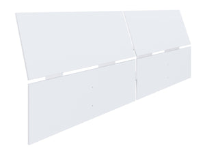 Nordika Queen Panoramic Panel Headboard - White