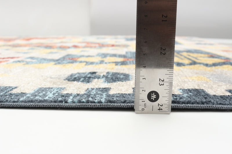 Mosaic Taupe/Copper Machine Washable Area Rug - 5'0\" x 7'0\"