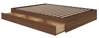 Nordika Full Storage Platform Bed - Walnut 