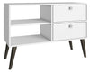 Manhattan Comfort Practical Dalarna TV Stand with 2 Open Shelves & 2 Drawers - White