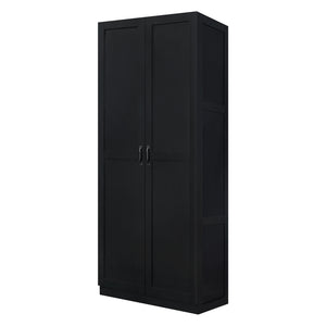 Manhattan Comfort Hopkins Modern Storage Closet - Black