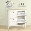 HOMCOM Shoe Cabinet with 4 Flip Drawers, Narrow Shoe Storage Cabinet