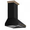 Forno Aria 30 Inch Wall-Mounted Range Hood, Black- FRHWM5095-30BLK | Hotte de cuisiniere murale Aria de 30 po, noir- FRHWM5095-30BLK
