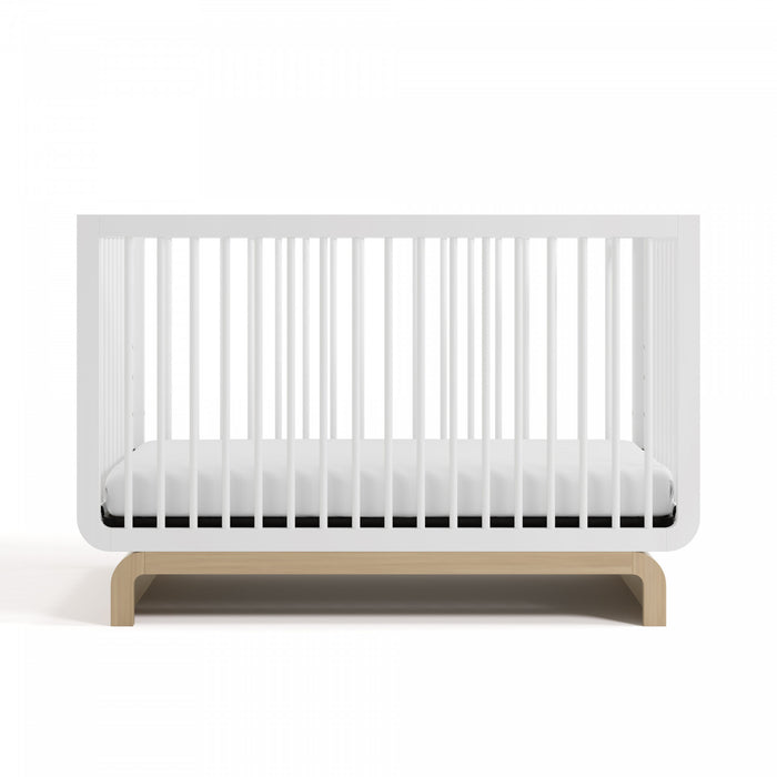 Storkcraft Santorini 5-In-1 Convertible Crib - White/Driftwood