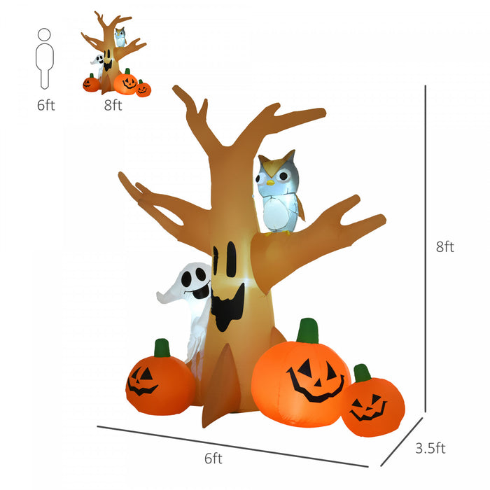 Homcom 8ft Haunted Tree Inflatable Halloween Decoration