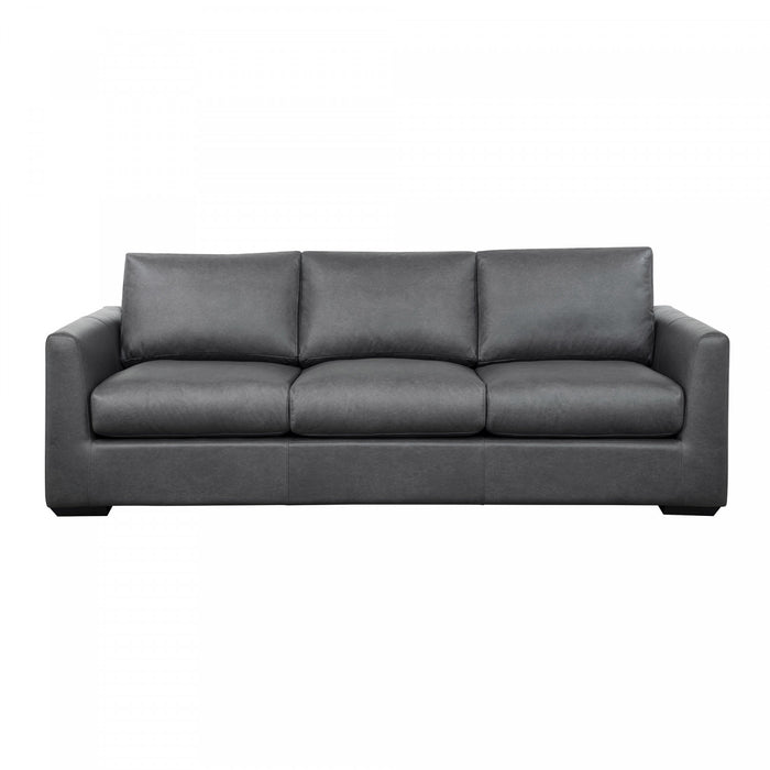 Cleo Contemporary 96\" Upholstered Sofa in Pewter